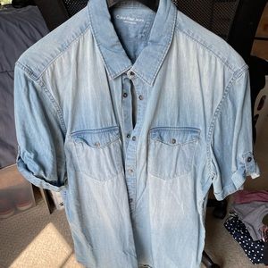 Calvin Klein short sleeve denim button down